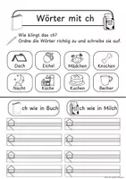 Vorschau - Arbeitsblätter - Wörter mit ch - Buchstabeneinführung (Klasse 1/2) - Seite 2