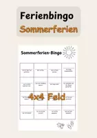 Vorschau - Spiele - Sommerferien-Bingo: spielerischer Erzählanlass - Deckblatt