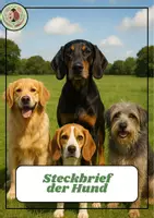 Vorschau - Arbeitsblätter - Steckbrief „ Der Hund“ - Deckblatt