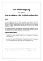 Vorschau - Arbeitsblätter - Information mit Bewegung: Das Konklave - die Wahl eines Papstes - Deckblatt