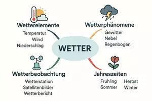 Vorschau - Arbeitsblätter - Arbeitsblatt "Wetter" + Onlineübung & MP3 + Mindmap + Infografik - Seite 3