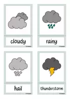 Vorschau - Präsentationen/Tafelbilder - Weather / Bildkarten / Englisch / FREEBIE - Seite 1