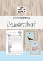 Vorschau - Arbeitsblätter - Lesespaziergang Bauernhof - zwei Schwierigkeitsniveaus - Deckblatt