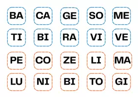 anteprima - Materiale di supporto/inclusione - Tombolina delle sillabe iniziali - Pagina 2