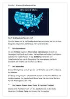 Vorschau - Arbeitsblätter - USA Klimazonen und Großlandschaften Aufgaben mit Lösung - Seite 1