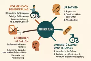 Vorschau - Arbeitsblätter - Arbeitsblatt "Behinderung" + Onlineübung & MP3 + Mindmap + Infografik - Seite 1