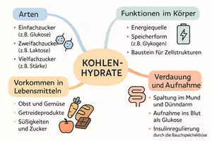 Vorschau - Arbeitsblätter - Arbeitsblatt "Kohlenhydrate" + Onlineübung & MP3 + Mindmap + Infografik - Seite 3