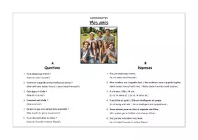 Vorschau - Merkblätter - Frage- und Antwortbogen zum Thema Mes amis - Deckblatt