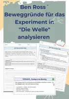 Vorschau - Arbeitsblätter - Ben Ross´ Beweggründe für die Welle - Deckblatt