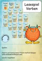 Vorschau - Spiele - Lesespiel Verben Grundform - Klasse 2,3,4 - Deckblatt