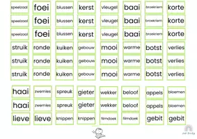 Voorbeeld - Propjesdictee - kern 9 - Pagina 1