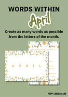Vista previa - Juegos / Gamificación - Words within - April ///ESL game - Portada