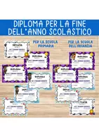 anteprima - Flashcard - 🎓 DIPLOMA PER LA FINE DELL’ANNO SCOLASTICO - Pagina di copertina