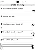 Vorschau - Arbeitsblätter - AB Wassily Kandinsky | Kunst | Arbeitsblätter mit Fragen + Lösungen - Seite 2