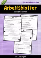 Vorschau - Arbeitsblätter - AB William Turner | Kunst | Arbeitsblätter mit Fragen + Lösungen - Deckblatt
