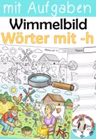 Vorschau - Arbeitsblätter - Wimmelbild - Wörter mit -h - Dehnungs -h & silbentrennendes -h - Deckblatt