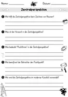 Vorschau - Arbeitsblätter - AB Zentralperspektive | Kunst | Arbeitsblätter mit Fragen + Lösungen - Seite 2