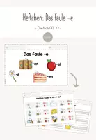 Vorschau - Arbeitsblätter - Heftchen Schwa-Laut / Faules -e (Kl. 1) - Deckblatt
