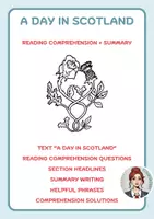 Vorschau - Arbeitsblätter - "A Day in Scotland" - reading comprehension + summary - Deckblatt