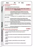 Vorschau - Test - Klassenarbeit Geschichte: Zweiter Weltkrieg - Deckblatt