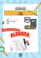 Vista previa - Refuerzo / NEE / Materiales de apoyo - 1 ESO MATE EXAMENES RESUELTOS ÁLGEBRA - Portada