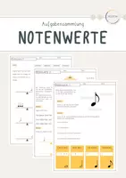 Vorschau - Arbeitsblätter - Notenwerte - Aufgabensammlung - Deckblatt