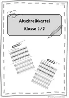 Vorschau - Arbeitsblätter - Abschreibkartei- Erste Sätze (Klasse 1/2) - differenziert - Deckblatt