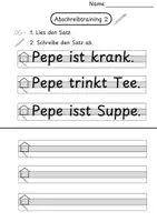 Vorschau - Arbeitsblätter - Abschreibkartei- Erste Sätze (Klasse 1/2) - differenziert - Seite 2