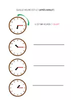 anteprima - Esercizi - L'orologio in Francese - Eserciziario - Pagina di copertina