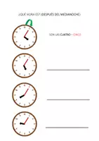 anteprima - Esercizi - L'OROLOGIO IN SPAGNOLO - ESERCIZI FACILISSIMI - Pagina di copertina