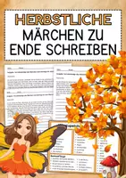 Vorschau - Arbeitsblätter - Schreibkonferenz: 5 herbstliche Märchen zum weiterschreiben - Deckblatt