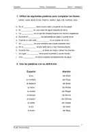 Vorschau - Arbeitsblätter - Ficha-vocabulario-Natur-Wetter-Geografie-Aula1-Unidad3 - Seite 2