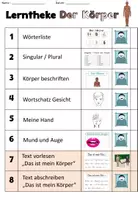 Vorschau - Stationenlernen - Lerntheke Wortschatz "Der Körper" DaZ / DaF / Deutsch - Seite 1