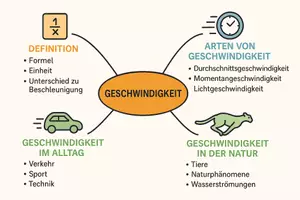Vorschau - Arbeitsblätter - AB mit Fragen zum Thema "Geschwindigkeit" + Lösungsblatt + Mindmap + Infografik - Seite 2