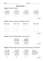 Vorschau - Klassenarbeiten - Mathe-Klassenarbeit (3. Klasse, Schriftliche Addition und Subtraktion) - Seite 3