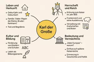 Vorschau - Arbeitsblätter - Arbeitsblatt "Karl der Große" + Onlineübung & MP3 + Mindmap + Infografiken - Seite 3
