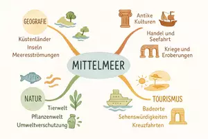 Vorschau - Arbeitsblätter - Arbeitsblätter zum Thema "Mittelmeer" + Lösung & MP3 + Mindmap + Infografik - Seite 2