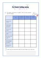 Vorschau - Arbeitsblätter - An Easter holiday survey - After holidays activity - Seite 1