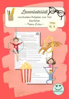 Vorschau - Arbeitsblätter - Leseübungen Klasse 3 - Zirkus - Deckblatt