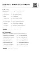 Vorschau - Arbeitsblätter - Das Konklave - Fragen zum Video - Deckblatt