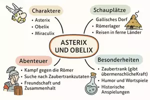 Vorschau - Arbeitsblätter - Arbeitsblätter zum Thema "Asterix und Obelix" + Lösung & MP3 + Mindmap + Infografik - Seite 2