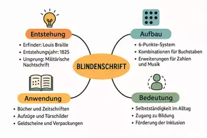 Vorschau - Arbeitsblätter - Arbeitsblatt zum Thema "Blindenschrift" + Onlineübung & MP3 + Mindmap + Infografik - Seite 3