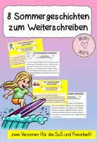 Vorschau - Arbeitsblätter - Sommergeschichten zum Weiterschreiben - Deckblatt