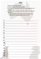 Vorschau - Arbeitsblätter - Australia - A Land Down Under Reading + Laufdiktat (A2) - Seite 1
