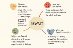 Vorschau - Arbeitsblätter - Arbeitsblatt "Gewalt" + Onlineübung & MP3 + Mindmap + Infografik - Seite 3