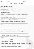 Vorschau - Quiz - Australia Quiz (1) - AHS + STD - A2 with key - Seite 2