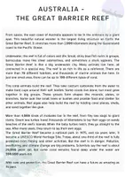 Vorschau - Arbeitsblätter - Australia - Great Barrier Reef - Lückentext + Vocabulary (A2) - Seite 1