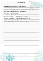 Vorschau - Arbeitsblätter - Australia - Great Barrier Reef - Lückentext + Vocabulary (A2) - Seite 3