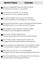 Vorschau - Arbeitsblätter - AB Apostel Paulus | Arbeitsblätter mit Fragen + Lösungen - Seite 3