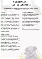 Vorschau - Arbeitsblätter - Australia - Native Animals - Listening Comprehension/ Lückentext (A2) - Seite 1